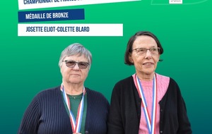 Josette ELIOT & Colette BLARD, médaille de Bronze du Championnat de France DAMES Honneur